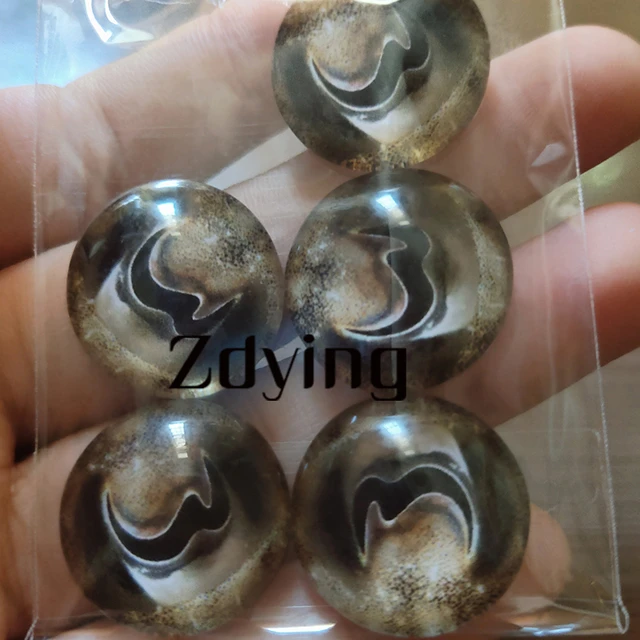 10-50PCS Round 6MM-30MM Glass Dragon Cat Eyes Cabochon For Fishing