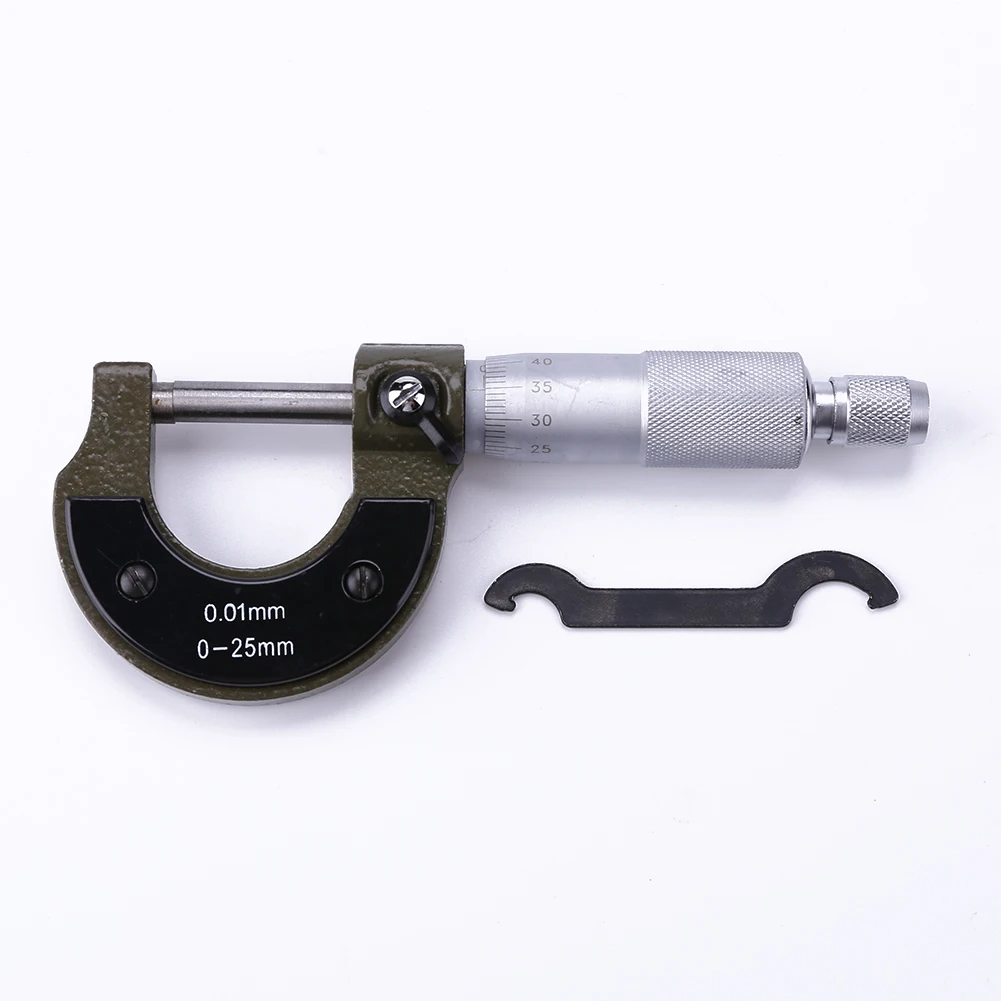 Hongsheng External Measuring Micrometer 0-25MM/0.01MM High Precision Vernier Caliper Measuring Tool Hongsheng External Measuring Micrometer 0-25MM/0.01MM High Precision Vernier Caliper Measuring Tool
