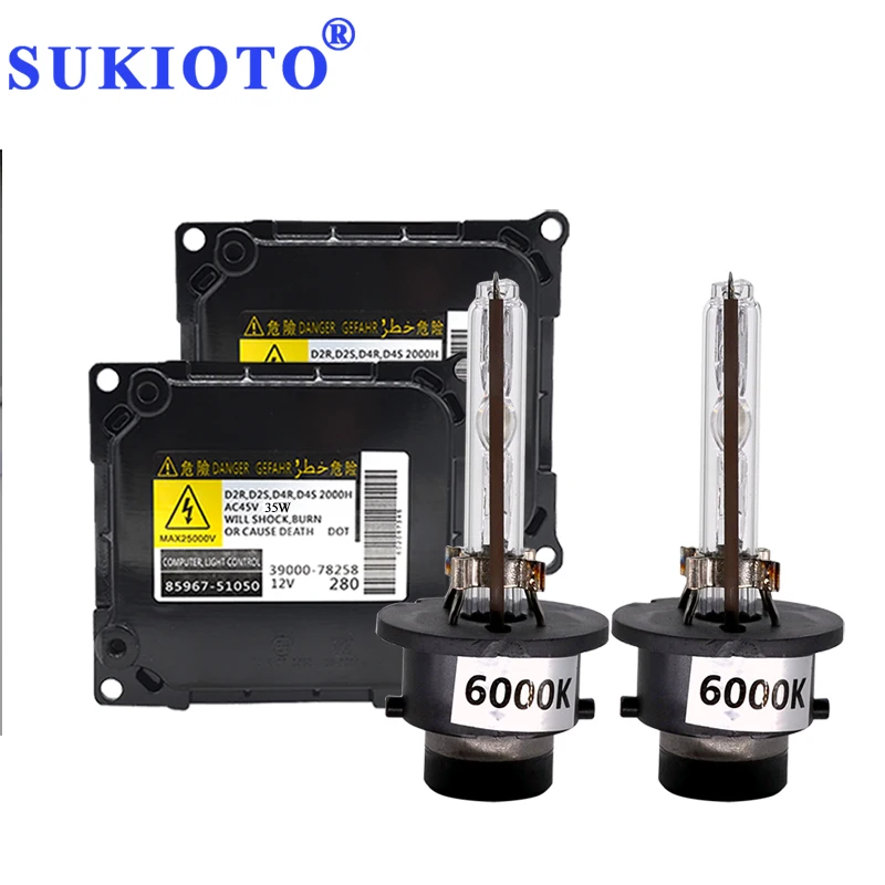 SUKIOTO Original 35W Cnlight D2S Car Headlight Kit OEM 85967-52020 HID Xenon Headlight Ballast Control Xenon D2S Cnlight Bulb