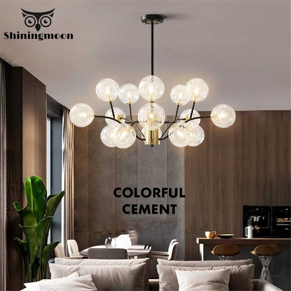

Modern LED Chandelier Lighting Frosted Glass Hanging Lamp for Living Room Bedroom Home Decor Ceiling Chandeliers Light Fixtures