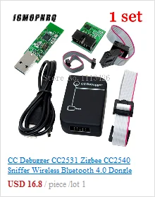 CC2531 CC2540 Zigbee Sniffer Беспроводная плата Bluetooth синий 4,0 модуль захвата ключа USB программатор Кабельный разъем загрузчика