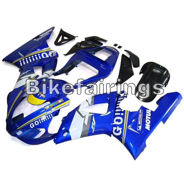 Полный комплект обтекателя Для Yamaha YZF1000 R1 2000 2001 YZF R1 00 01 ABS пластиковые детали для мотоцикла кузов GO! Белый глянцевый обтекатели
