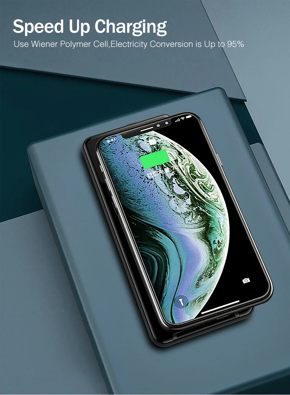 Power Bank 5000mAh вертикальное Беспроводное зарядное устройство, YKZ светодиодный дисплей двойной USB быстрая зарядка внешний аккумулятор для iPhone Xiaomi