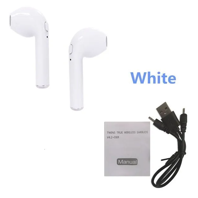 Лидер продаж, заводская I7s Tws беспроводная Bluetooth гарнитура с зарядным стерео микрофоном для всех смартфонов, качественная серия - Color: Pair of White