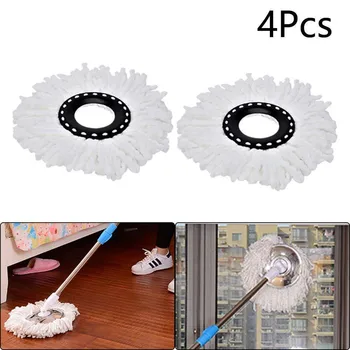 

4pcs Spin Mop Heads Replacement 360 Degree Microfiber Bucket Home Cleaner