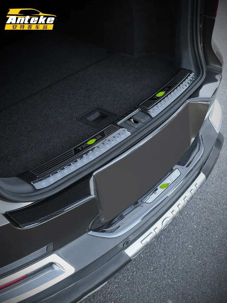 Высококачественная панель заднего подоконника из нержавеющей стали, защитная накладка заднего бампера для Volkswagen Tiguan 2009