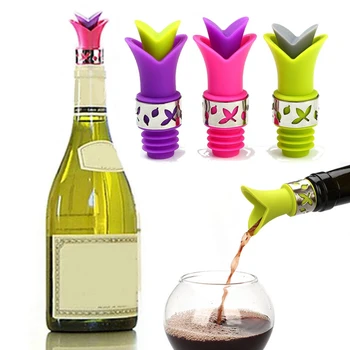 

Wine Bottle Stopper Bottle Caps Wine Stopper Family Bar Preservation Tools Food Grade Silicone Creative Design Bar Tools