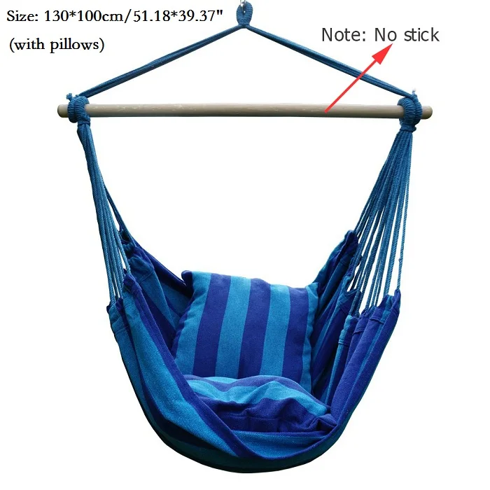 No Stick with pillow Садовый гамак для взрослых, детский стул, подвесное кресло, качели, гамак с 2 подушками, качели, стулья - Цвет: No Stick with pillow