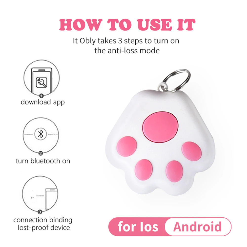 Mini Smart GPS Tracker Key Finder Locator Wireless Bluetooth Anti Lost Alarm Sensor Device Tracker For Kids Pets Car Luggage