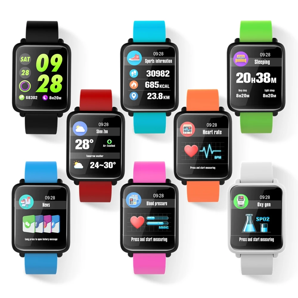 Смарт часы Bluetooth для Android и ios трекер активности фитнес браслет водонепроницаемый