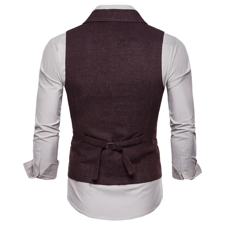 Autumn New Style Slim Fit Suit Collar Single Breasted Men's Casual Vest