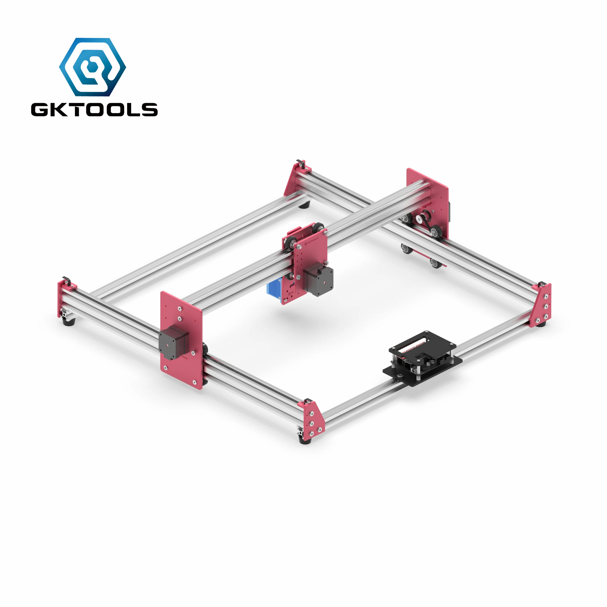 GKTOOLS 45*45 см все металлические DIY хобби мини ЧПУ 7500 МВт дерево лазерный гравер резак