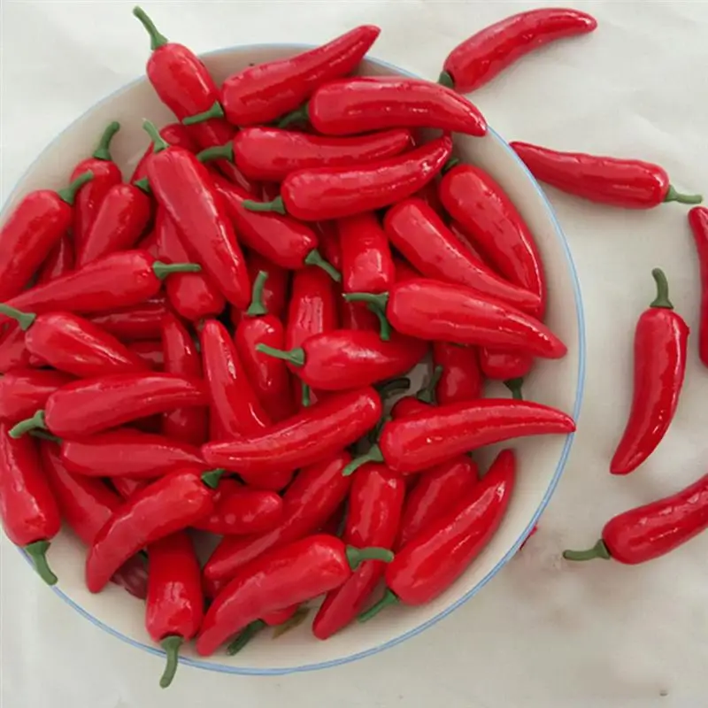 Fake Mini Chili Red Pepper Simulation Artificial Decoration Kitchen Peppers Props Fruit Vegetable Decor food model,food photography props,kitchen food toys,vegetable ornaments