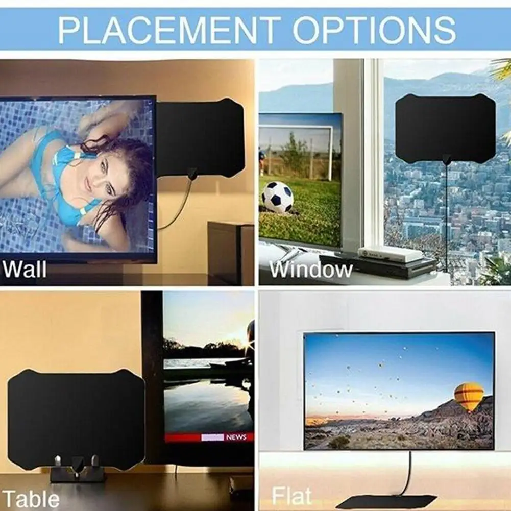 

1080P 4K Antenna TV Digital HD 50 Mile Range Skywire Coax 16ft TV Digital HD Antenna Indoor Antena Cable Skywire Digital TV Z9R5