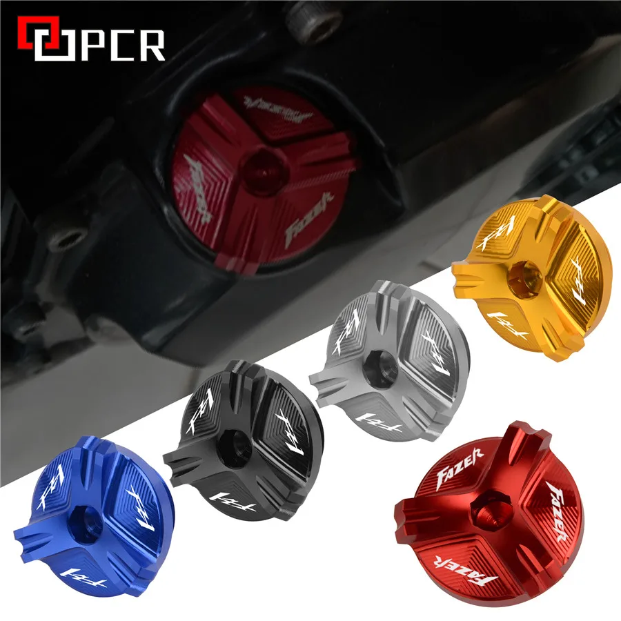 

With logo Auminum oil Filler Engine Dain Plug Cover For Yamaha FZ1/FAZER FZ6 FZ6R FZ8 FAZER 2006-2015