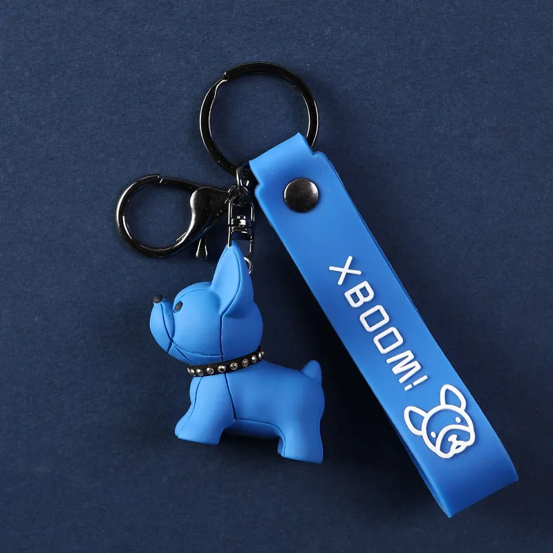 coach leather dog keychain