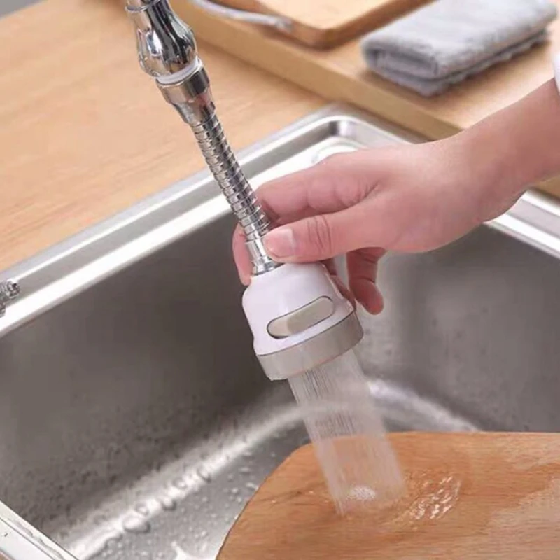 

360 Degree Rotate Faucet Booster Shower Stainless Hose Sink Kitchen Durable