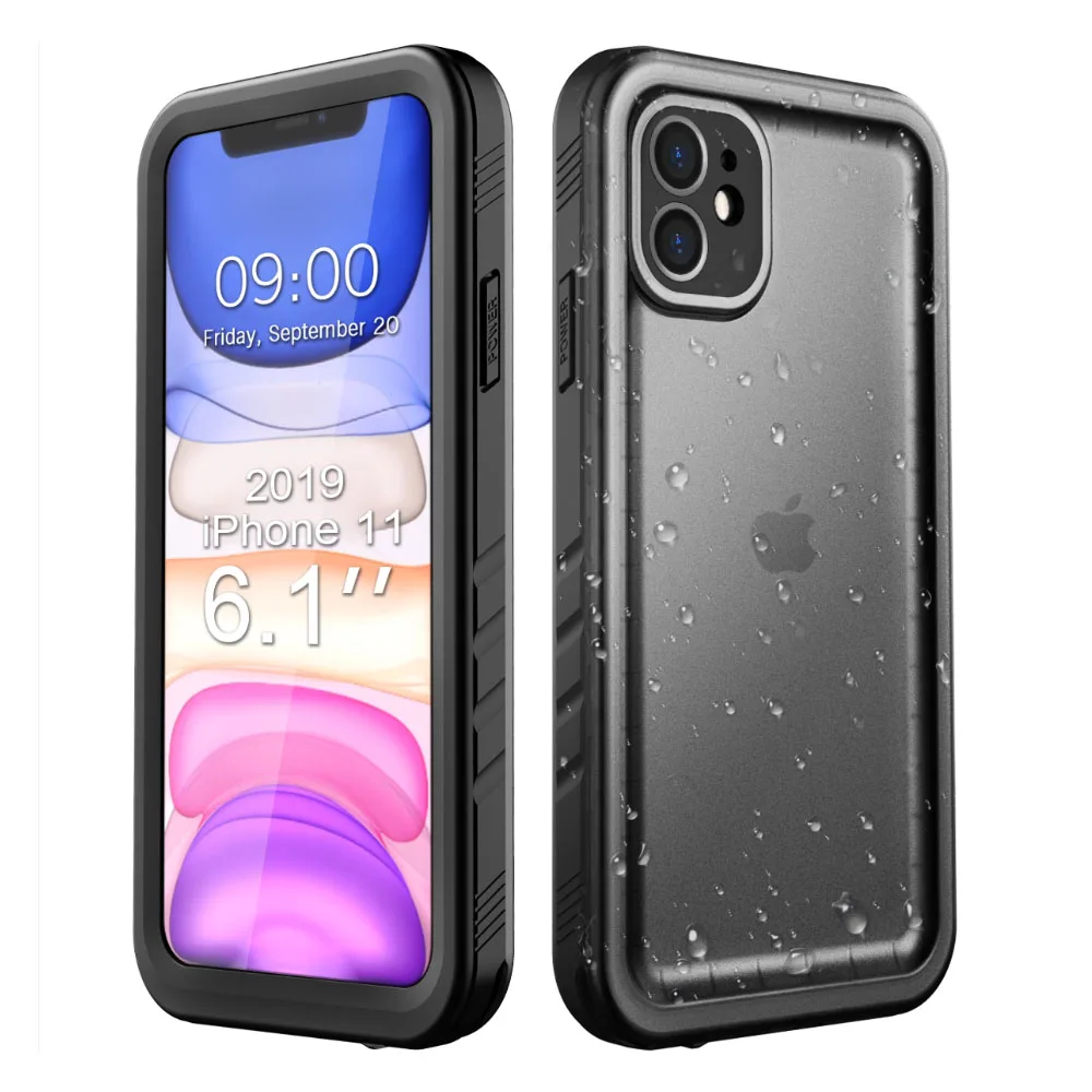 iPhone 11 IP68 360 градусов водонепроницаемый противоударный бампер чехол для телефона для iPhone X XS XR XS Max 8 7 6 6S 5S SE Plus защитный чехол на весь корпус - Цвет: iPhone 11