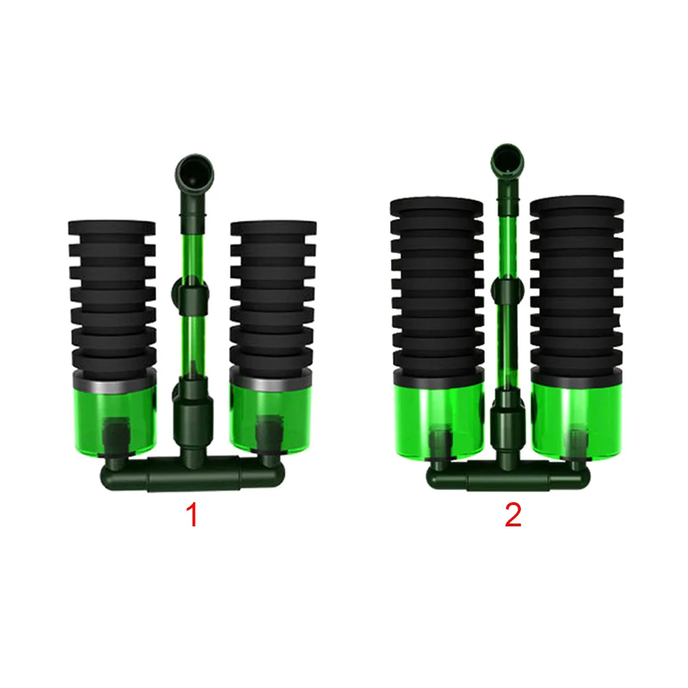 Биохимический Губчатый Фильтр с двойной головкой губки практичный пенный фильтр аквариумный Губчатый Фильтр QS-100A QS-200A оборудование для аквариума