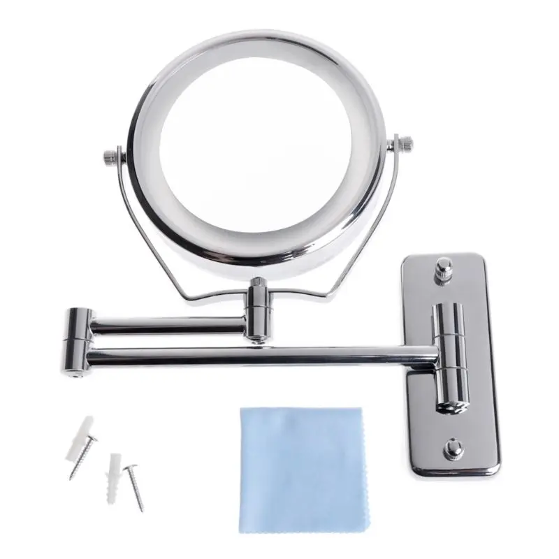 

6 Inch 1X / 7X Double Side Bathroom Makeup Mirror Adjustable Wall Mounted Extend DXAF