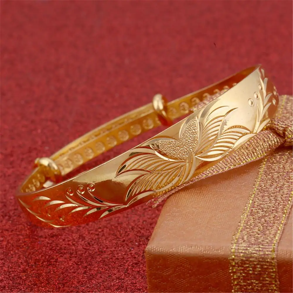 Trendy Bracelet Bangle With Flower Women Wedding Jewelry Valentine's Day Jewelry Gift 4