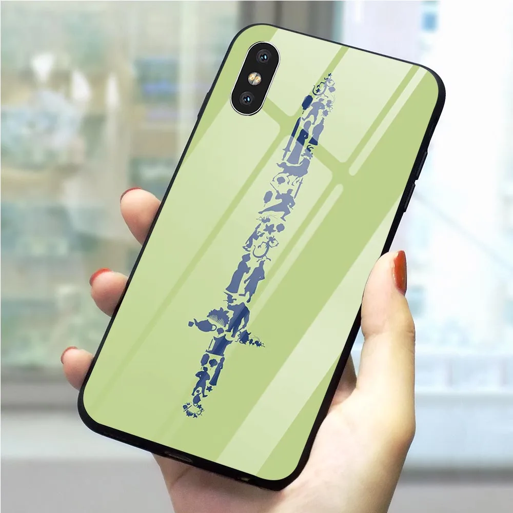 

Protective Mulan Animation Tempered Glass Phone Case for iPhone 6 Cover 7 XR X 8 Plus 5 6S 5S SE Xs Max Shell