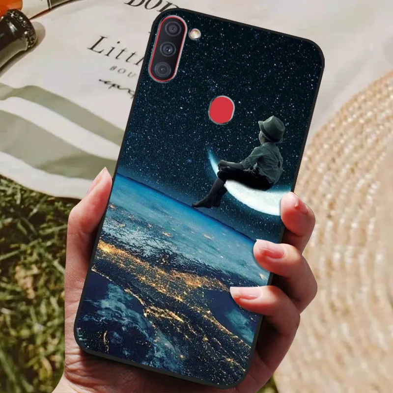 Sleek Black Silicone Back Cover with Soft Bumper