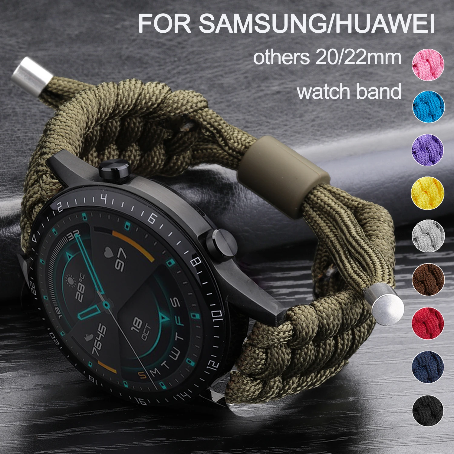 Ремешок для часов Huawei Watch GT 2 46 мм/2e/pro спортивный плетеный браслет Samsung Galaxy 3 41 мм 45 20