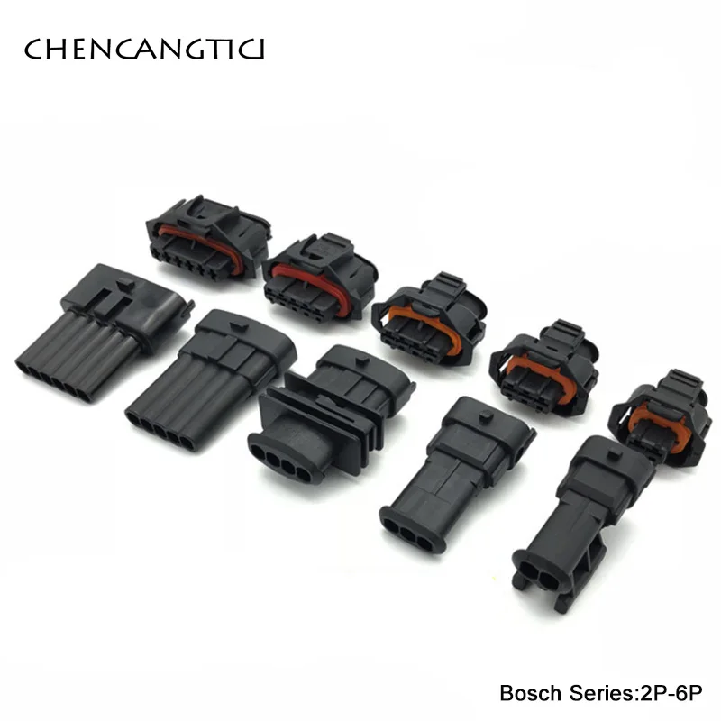 

1 set 2 3 4 5 6 Pin way 3.5mm Boschs Automotive nozzle plug intake pressure sensor connector accelerator pedal socket 1928403874