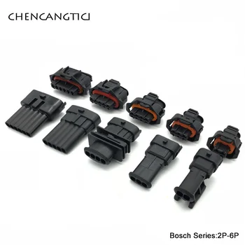 

1 set 2 3 4 5 6 Pin way 3.5mm Boschs Automotive nozzle plug intake pressure sensor connector accelerator pedal socket 1928403874