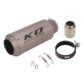 Titanium Exhaust Pipe Escape Pipe Muffler Vent Tube 60mm for Motorcycle ATV Racing Dirt Bike