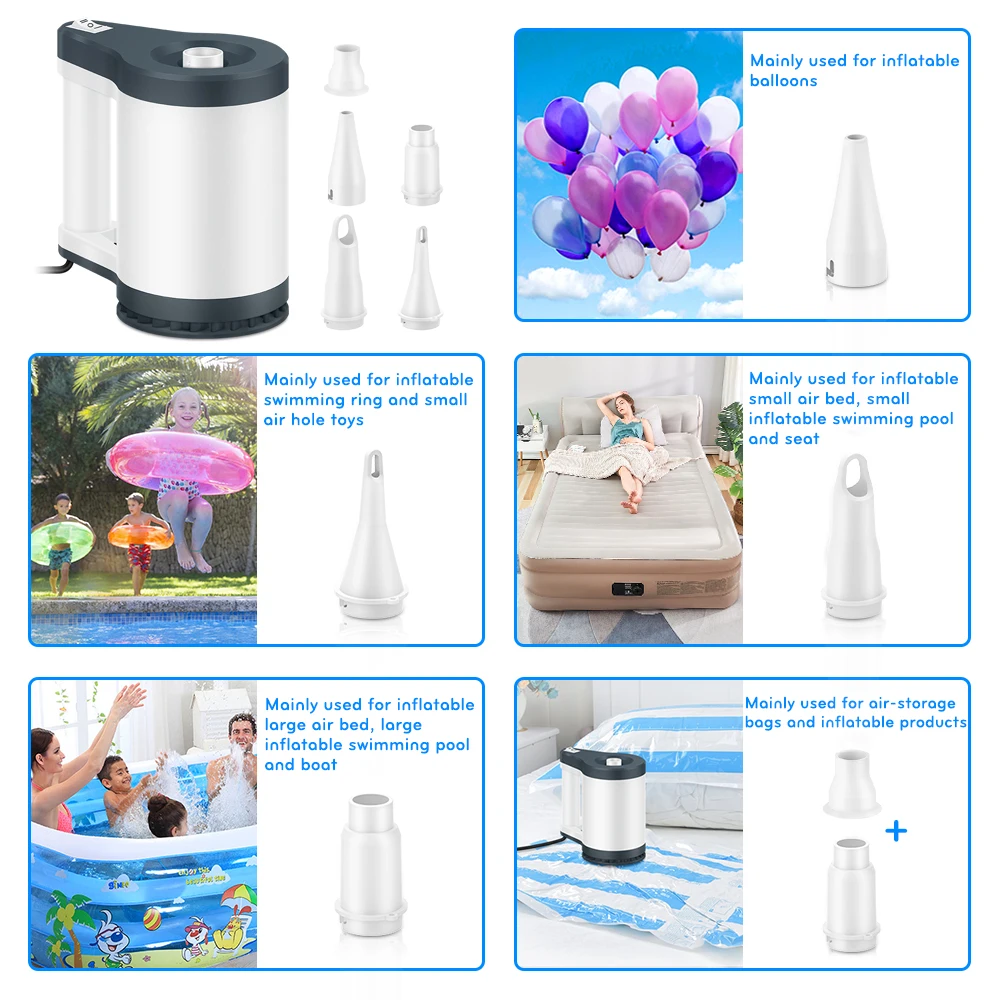 Reesibi – pompe à Air électrique AP6, gonfleur rapide pour matelas de  bateau, balle de Yoga, flotteur de piscine, jouets, pompe Rechargeable  6000mAh - AliExpress