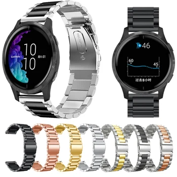 

18MM 20MM 22MM Metal Watch Strap For Garmin Venu GarminMove 3 Garmin Active S Vivoactive 4 4S Smart Wristband Stainless Steel