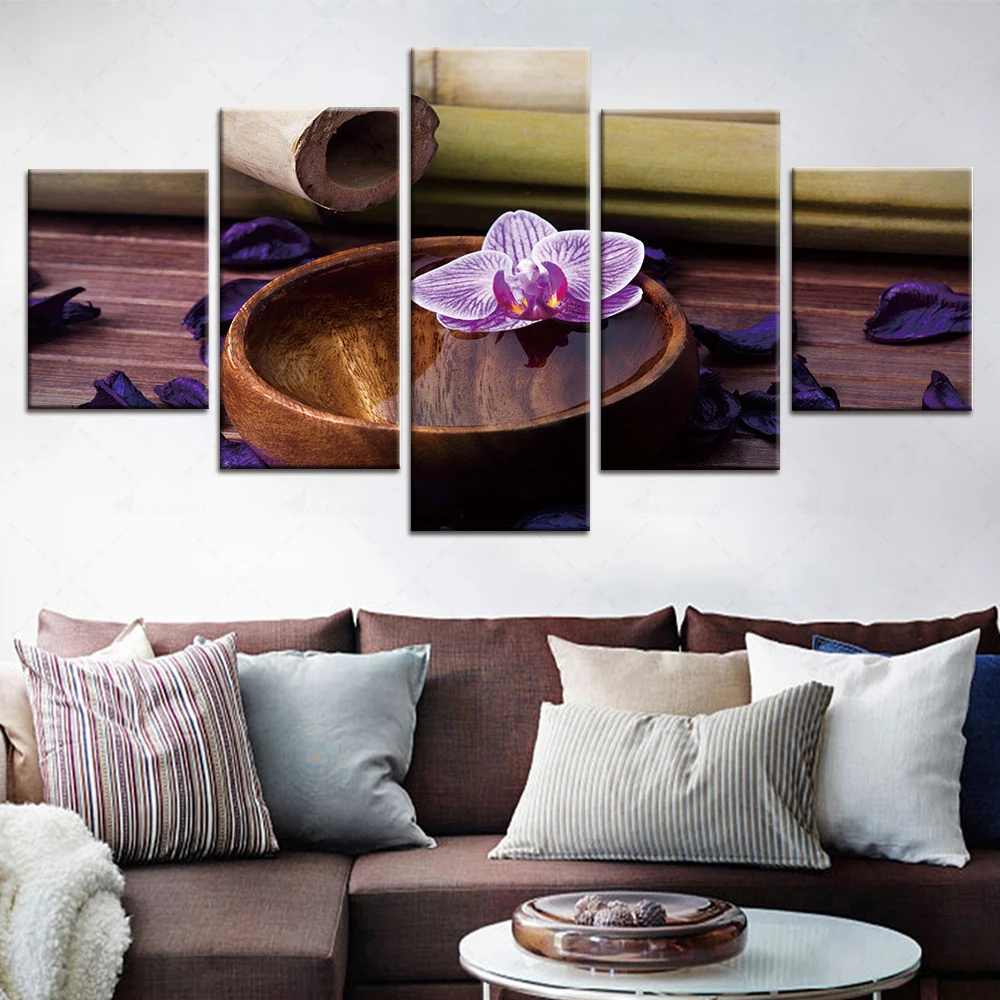 

Artsailing Spa HD 5 Pieces Canvas Paintings Artwork Beauty Shop Background Wall Posters Photo Frame Free Shipping Home Decor