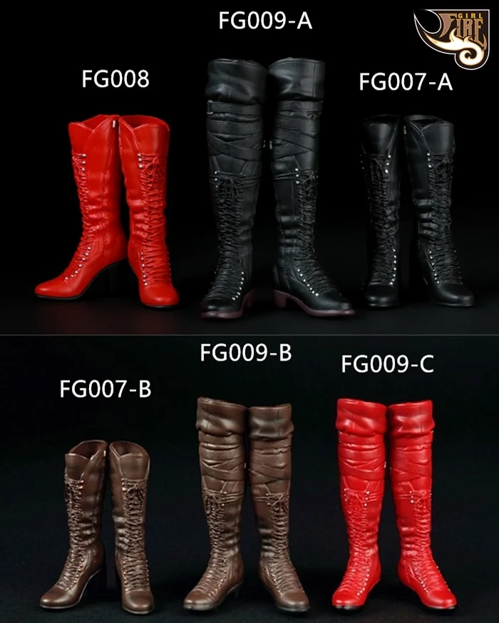 

Dolls can be moving accessories for female soldiers 1/6 sets of thigh-high boots suitable for steel body