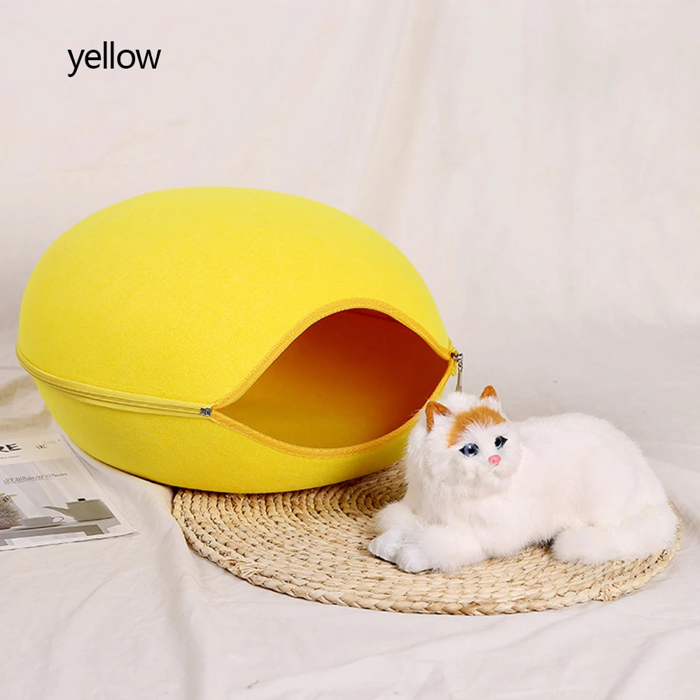 Semi Closed Removable Dog Cat Bed Cat Sleeping Bag Cat Cave Sofa Mat Winter Warm Pet 3