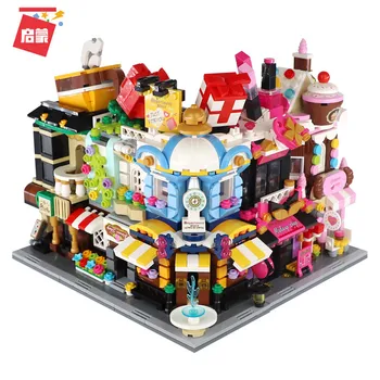 

Enlighten Street Corner Shop City Building Blocks for Kids Toys Birthday Xmas Gifts 10 different Stores Bricks Compatible with