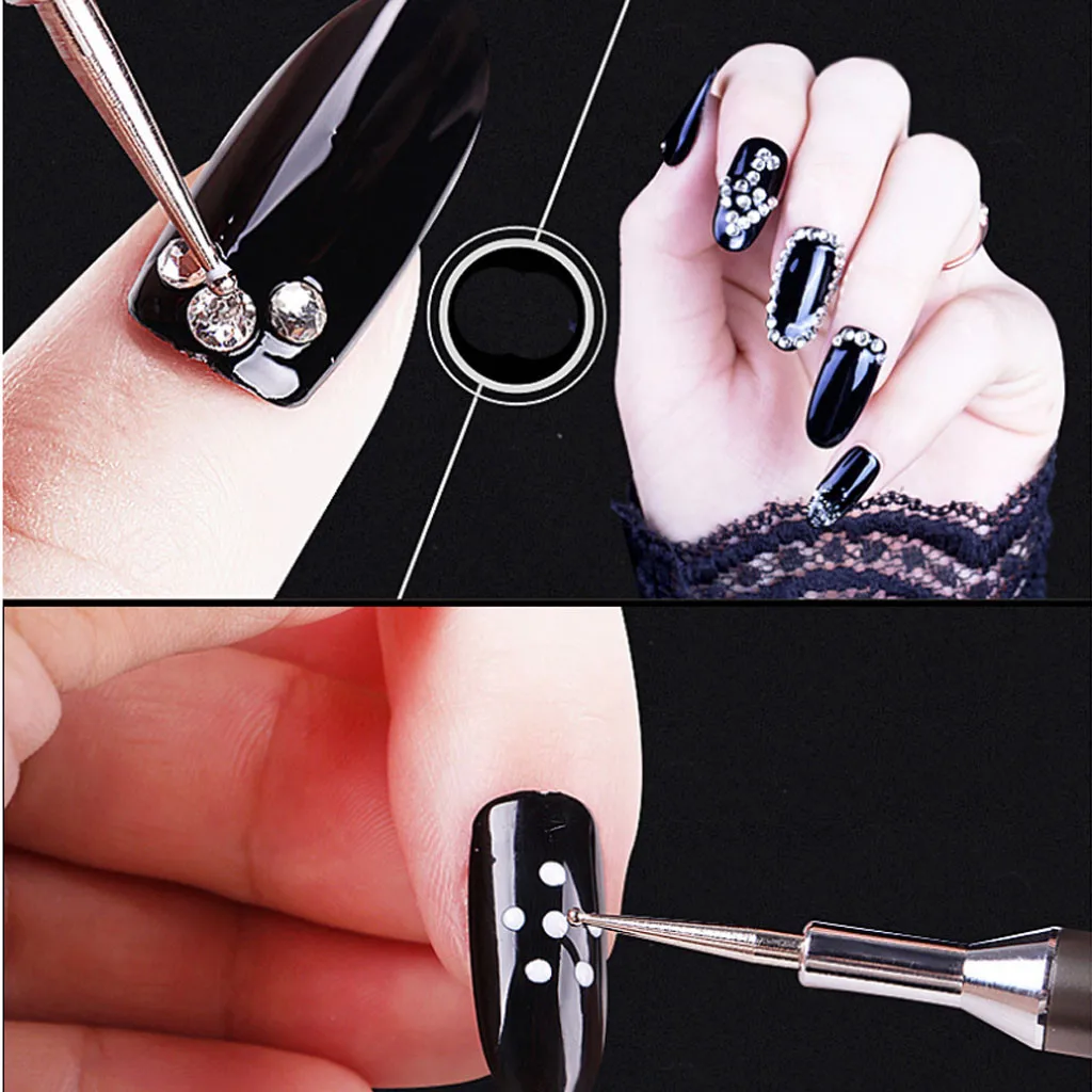 5 шт./компл. Профессиональный Маникюрный Инструмент с двойной головкой Nail Art Pen расставить Маникюр пунктирные инструменты