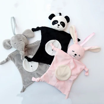 

Baby Animal Soothe Appease Towel Cartoon Plush Toys Panda Rabbits Appease Dolls For Soft Stuffed Comforting Newborn Towel Toys