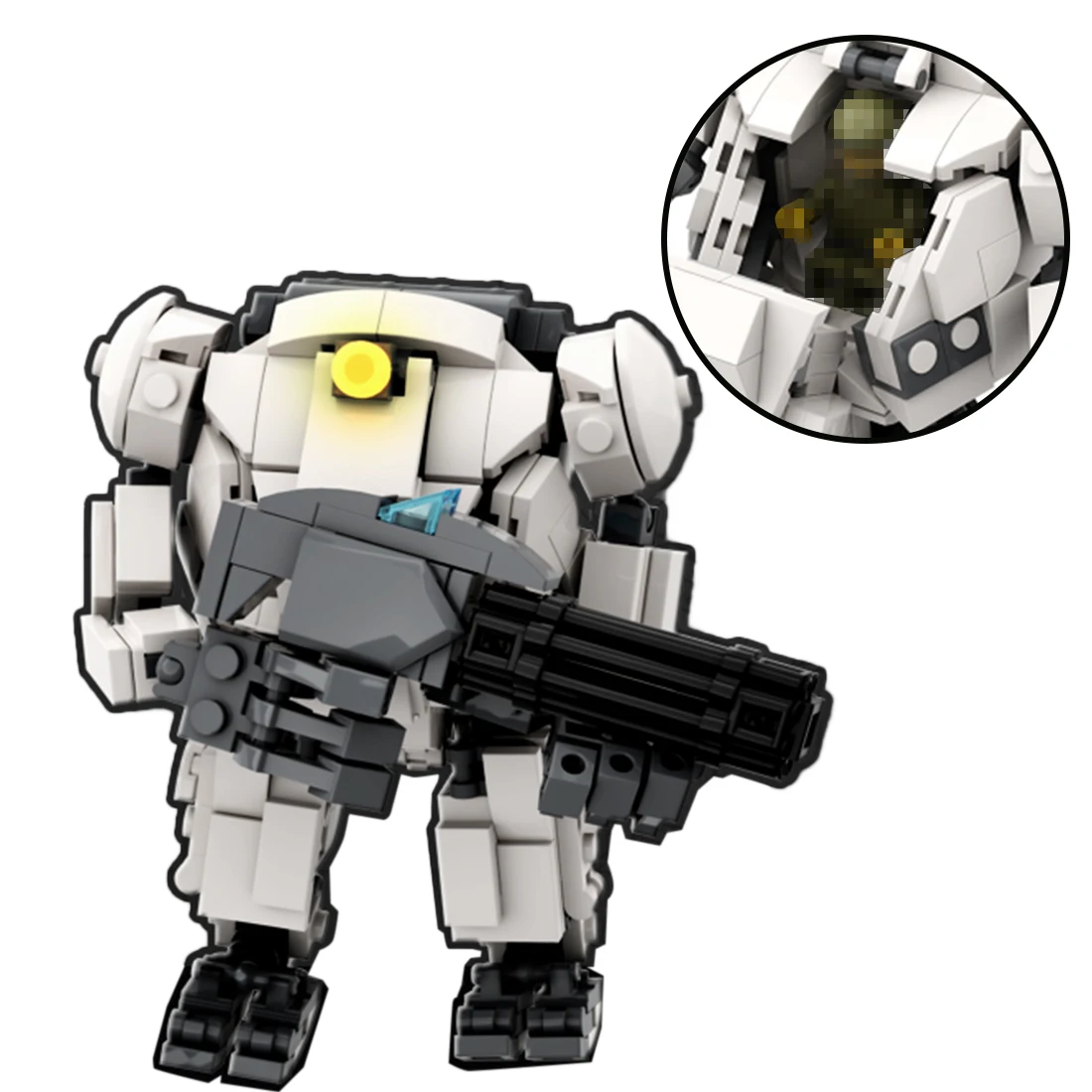 

300Pcs MOC Mecha Series Gibbon Model DIY Soldier Model Building Block Kit Educational Toy Set
