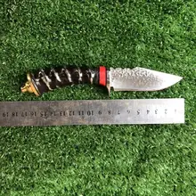 Высокое качество Открытый нож ручной работы кованые высокой твердости VG10 Дамасские Ножи фиксированный нож охотничий нож EDC инструменты