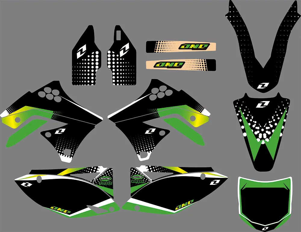 

0104 motorcycle Team Graphic & Backgrounds Decal Stiker Kits for Kawasaki KX250F KXF250 2009-2012