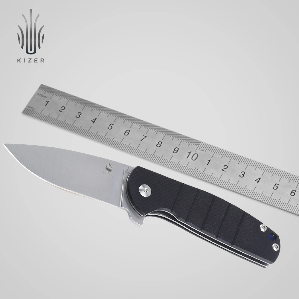 Нож для выживания Kizer, высокое качество, G10, ручка, нож для кемпинга, для улицы, ручной инструмент