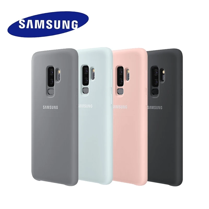

Original Samsung Galaxy S9 S9 PLUS S9 Silicone Silky Cover Case For EF-PG960T G9650 Soft Liquid Cover Fundas Anti-knock Case