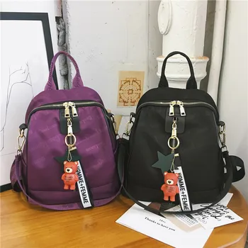 

New Casual Nylon Ladies Backpack Multi-function Anti-theft Water-repellent Backpack Practical Mommy Backpack