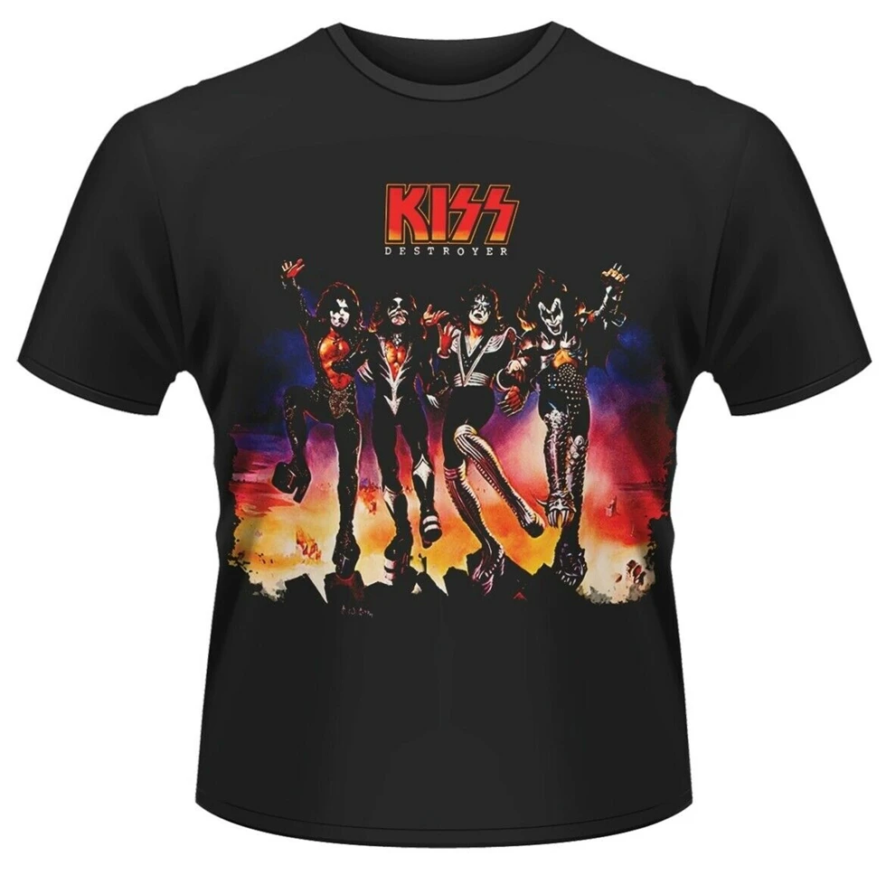 Kiss Разрушитель рубашка S M L Xl Xxl 3Xl футболка рок-группа новая хлопковая с коротким