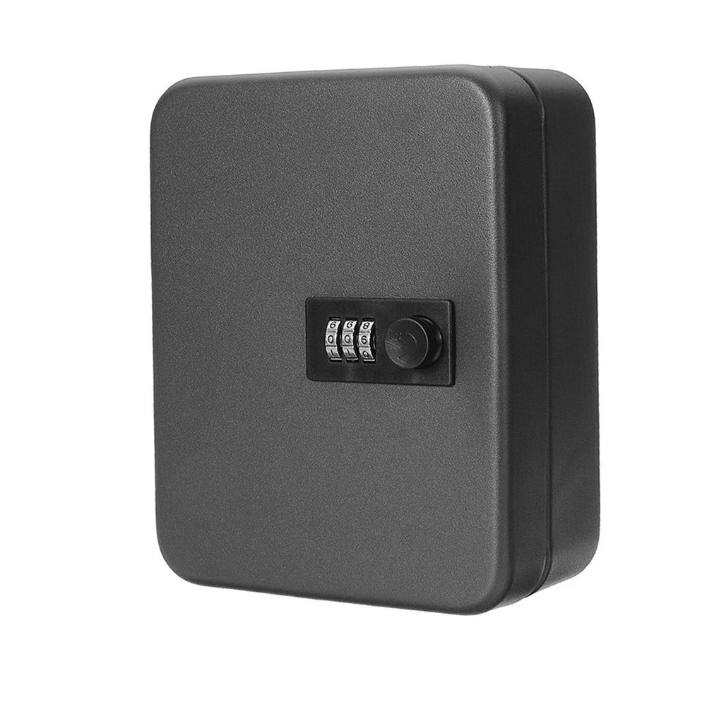 Home Car Resettable Code Indoor Outdoor Office Password Combination Lock Organizer Key Safe Box Lockable Wall Mounted Metal