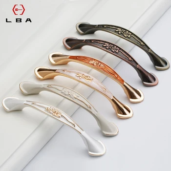 

LBA European Cabinet Pull Knobs Door Handles Zinc Alloy Furniture Hardware Wardrobe Cupboard Handle Drawer Pulls Door Handle