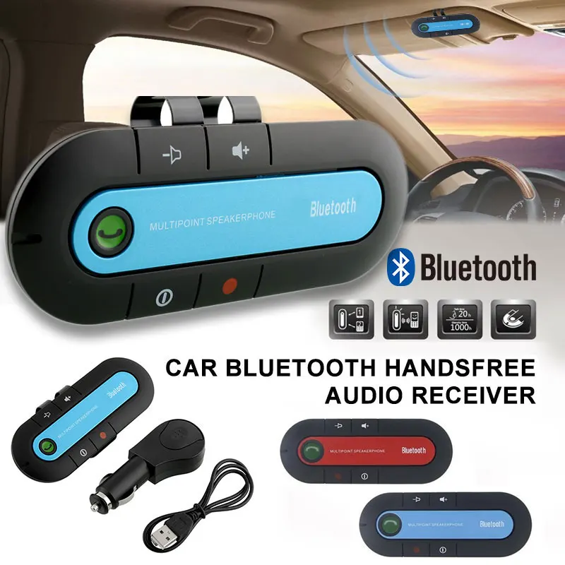 Vehemo беспроводной Bluetooth 4,1 Bluetooth беспроводной громкоговоритель Bluetooth микрофон с громкоговорителем, гарнитура громкой связи солнцезащитный козырек Bluetooth приемник