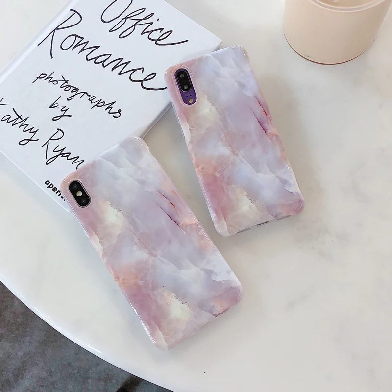 Чехлы с мраморным узором для huawei P20 P30 Mate20 Pro, матовый мягкий чехол из ТПУ с текстурой для Honor 9 10 Nova 3 3i 3e 4, задние чехлы